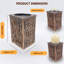 Porte-bougie pilier en résine avec finition en faux bois et design de marque Southwestern