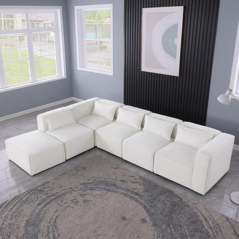 Modular Sofa Chenille Fabric,  Simple And Grand, The Seat And Back Is Very Soft. This Is Also A KNOCK DOWN Sofa