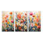 «Multicolored Flowers Collage III», 3 pièces sur toile-960395279-960395277
