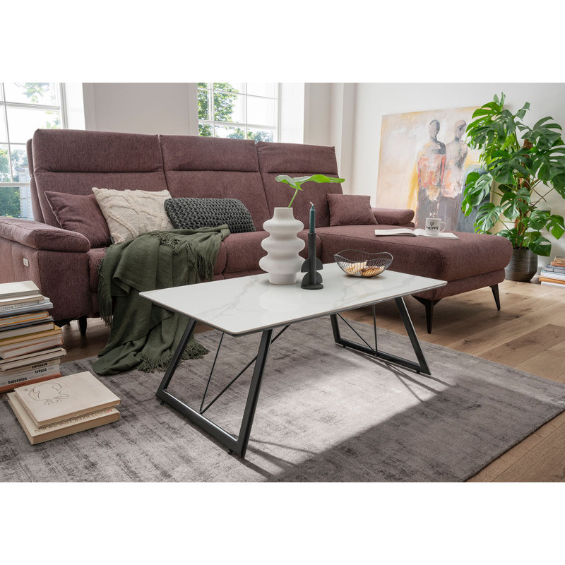 Adamik Sled Coffee Table with Storage, Light Grey
