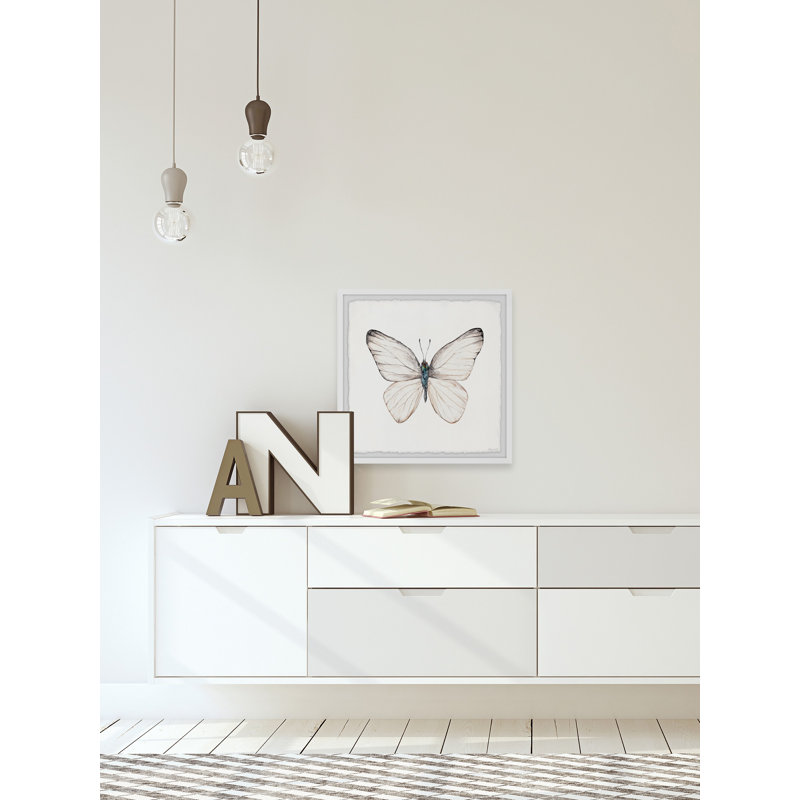 Soft Wings - Single Picture Frame Painting, 45cm H x 45cm W x 3.81cm D