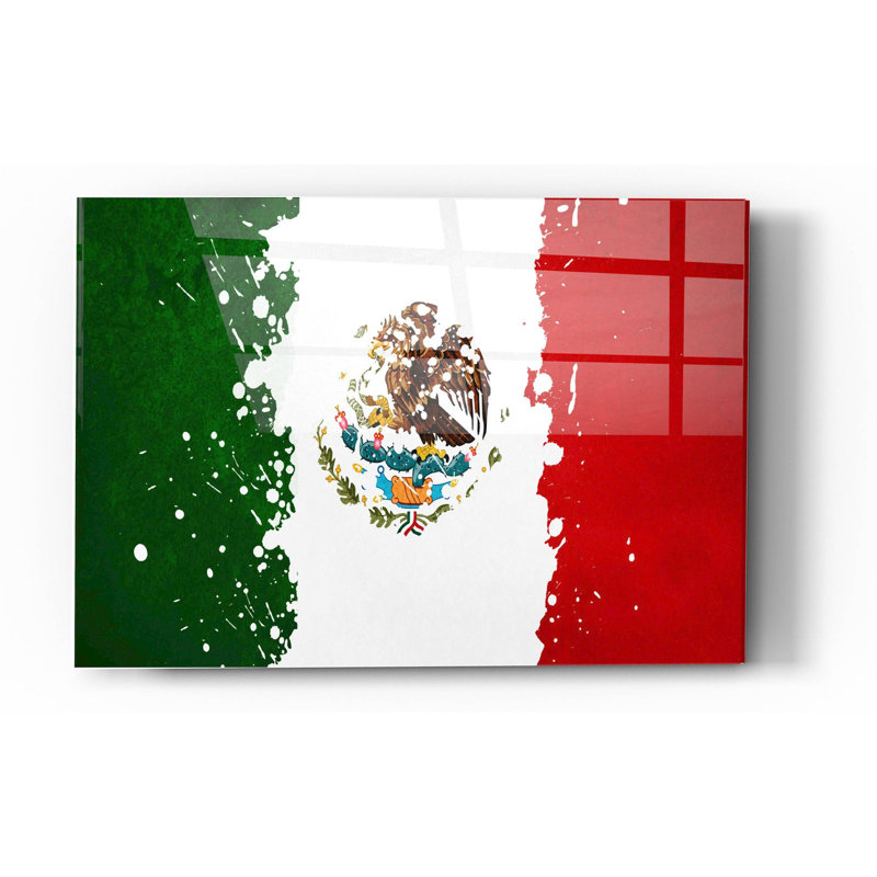 "Mexique", art mural en verre acrylique, H 24 po x l 36 po x P 0,2 po