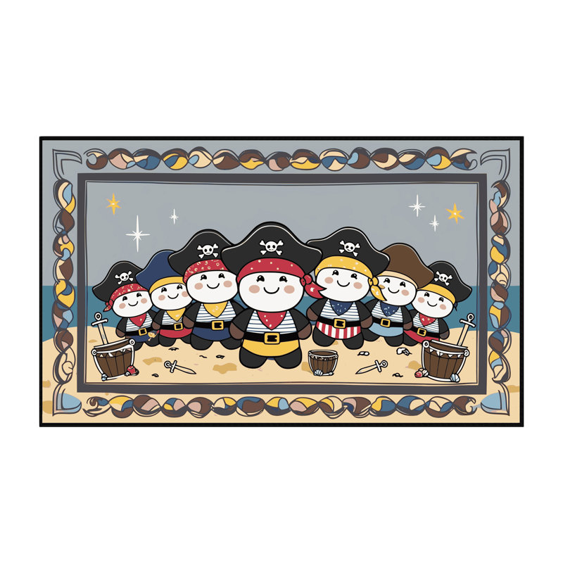 Tapis pour enfants Sunside Sails Pirates, Rectangle de 5 pi x 8 pi