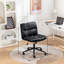 Siège à hauteur réglable - Chaise de bureau noire avec pieds larges et fabrication-121106592