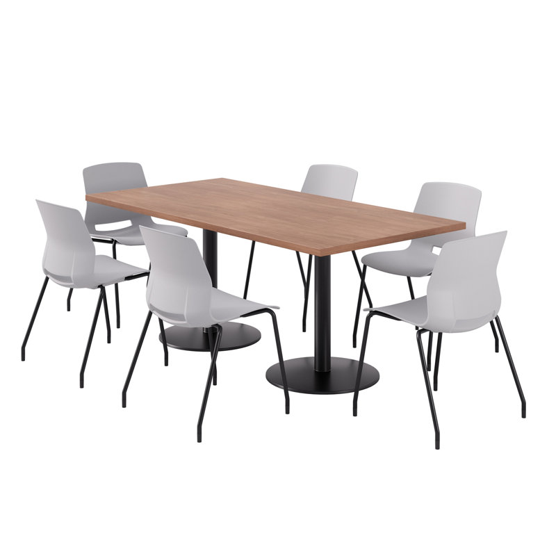 Ensemble repas pour 6 personnes, Gris / noir, Cerise