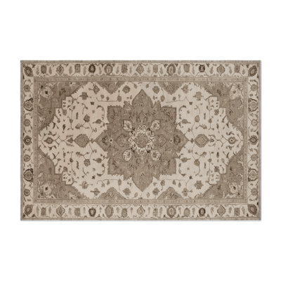 Tabriz Beige Indoor and Outdoor Area Rug
