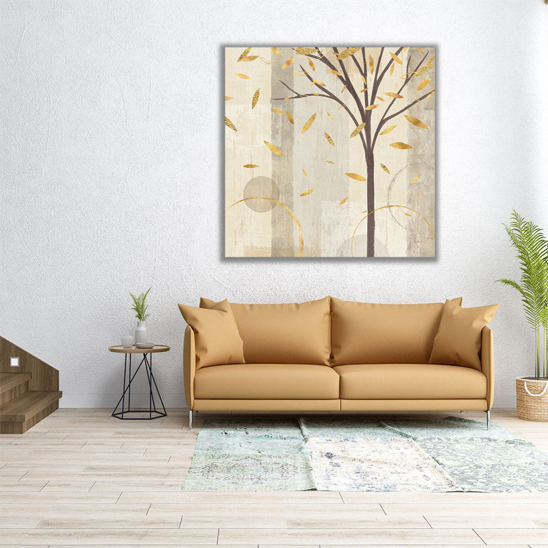 «Watercolor Forest Gold III», reproduction d'art sur toile, H 40 po x l 40 po