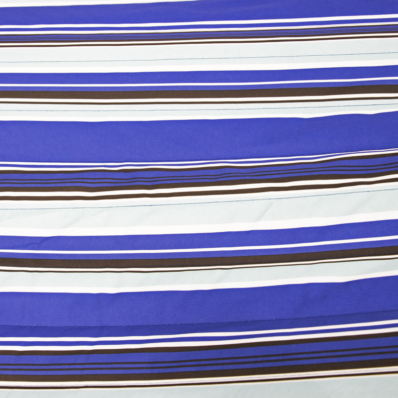 Blue and White Quilted Double Hammock with Metal Spreader Bars