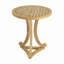 Table d'appoint ronde en bois - Table de bout élégante à base courbée pour le salon, la chambre à coucher ou le patio