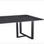 Table de salle à manger en acier au carbone avec surface en pierre noire Lauren - supporte jusqu'à 71 kg-1877812894