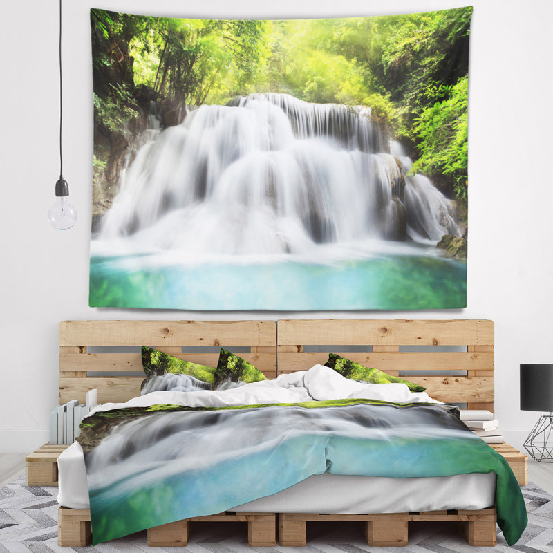 Paysage huai mae kamin tapisserie tapisserie, H 68 po x l 80 po