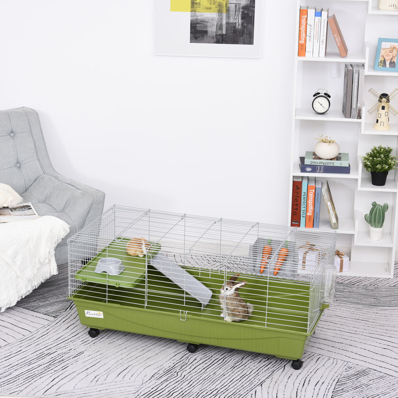 Cage pour animaux Emmerie, 19.75" H x 46.75" W x 23.25" D, Green