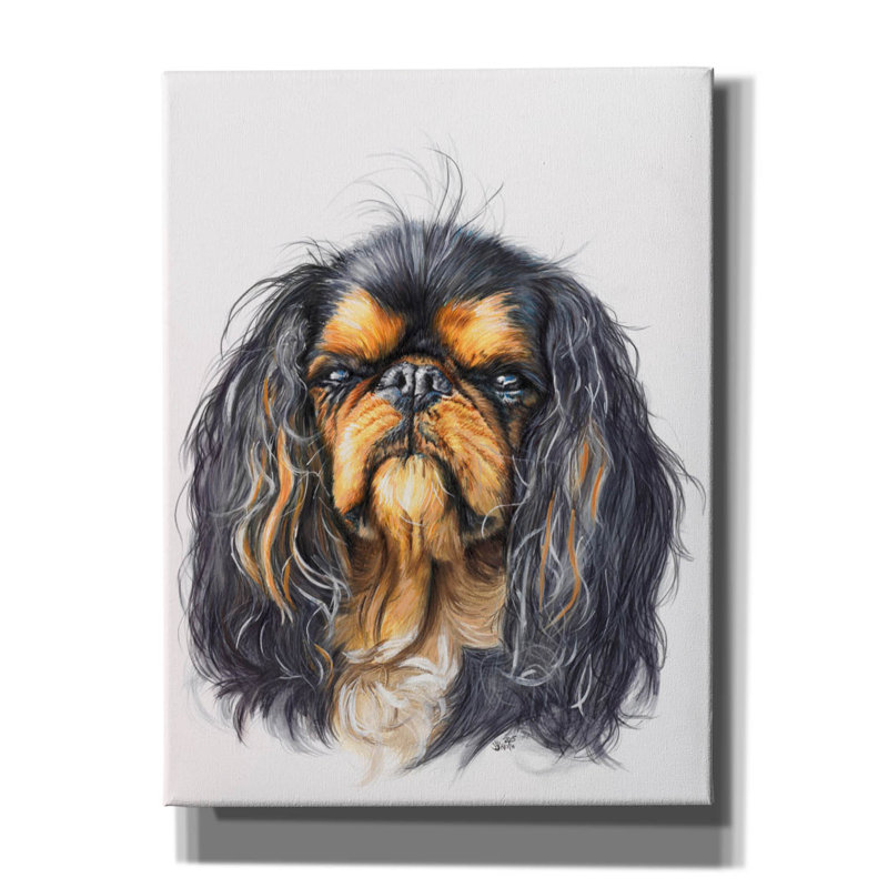 «King Charles Spaniel» par Barbara Keith, art mural sur toile, H 16 po x l 12 po x P 0,75 po