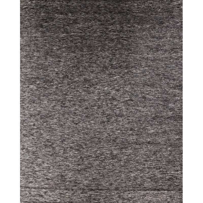 Hand-Knotted Wool Gray Area Rug, Rectangle 10' x 14'