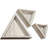 Triangle Accent Shelf with Adjustable Shelves-506784836