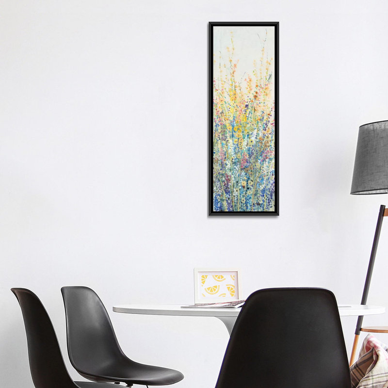 «Wildflower Panel II», reproduction sur toile, H 36 po x l 12 po x P 1,5 po, Toile avec cadre noir