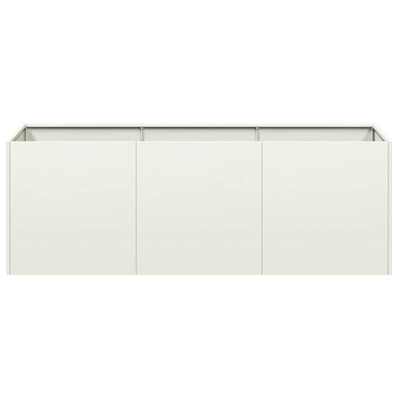 Metal Planter Box, 15.75" H x 47.24" W x 15.75" D, White