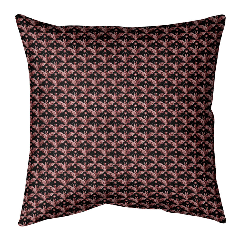 Katelyn Elizabeth Bats Square, Bourre en polyester, 18" x 18", Brun / noir