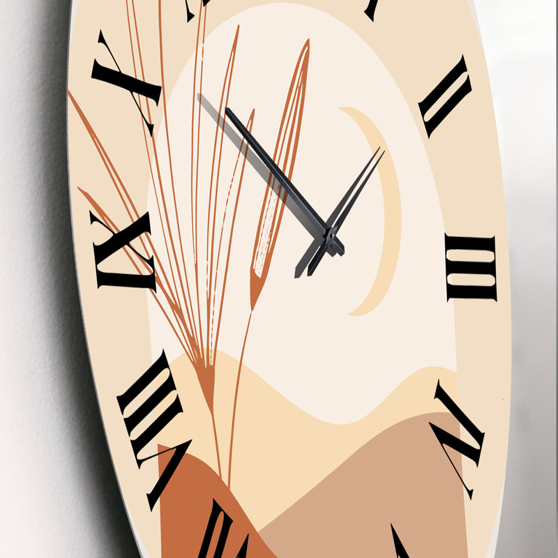 Horloge murale Minimalist Botanical I, Moyen