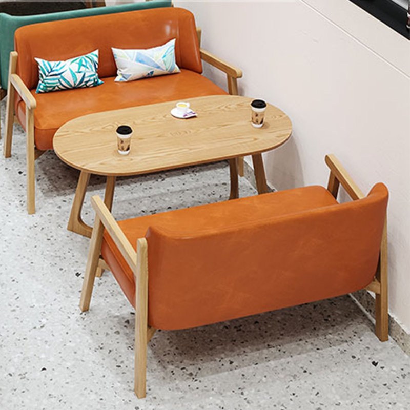 Banc rembourré en similicuir Cafe