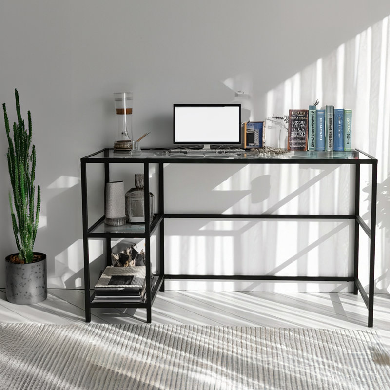 Glass Top Computer Desk