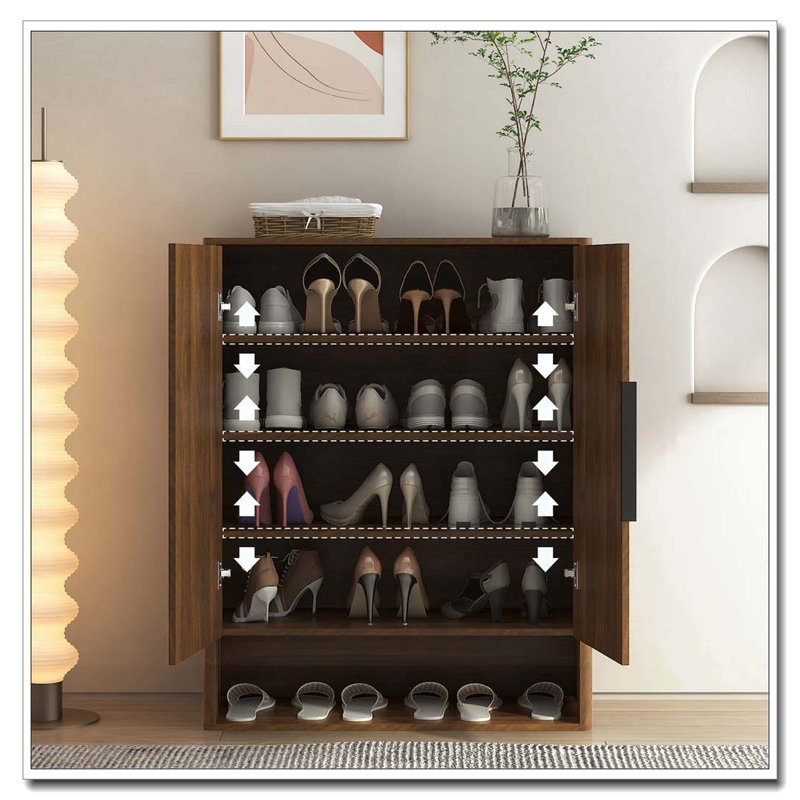 Armoire de rangement pour chaussures, Bois 1