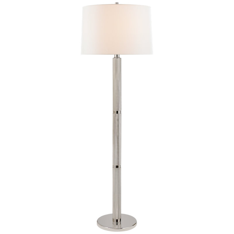 Ralph Lauren Barrett 2 Light Floor Lamp, Polished Nickel