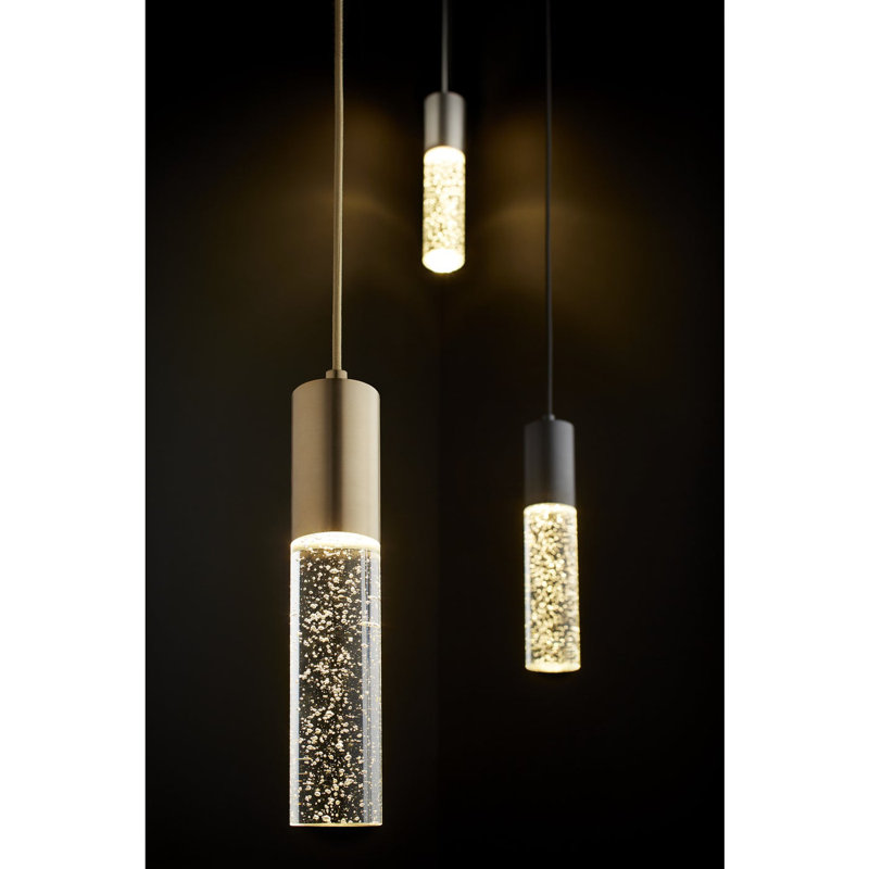 1 - Light LED Single Pendant, White, 133.37" H x 2" W x 2.75" D