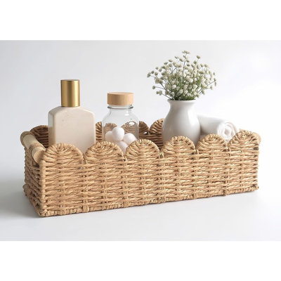 Panier de rangement pour papier hygiénique à placer sur le réservoir des toilettes, organisateur décoratif pour salle de bain