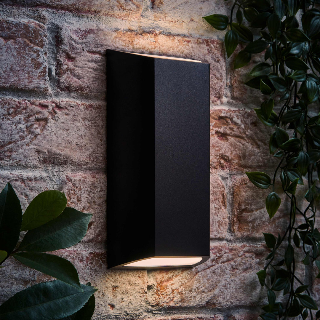 Matte Black 22cm H Integrated LED Outdoor Sconce
