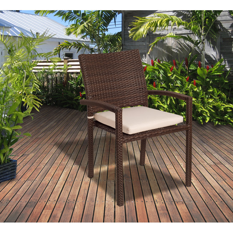 Ensemble de 3 fauteuils de salle à manger en osier Alyisa