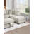 Sectional sofa with chaise longue and footstool