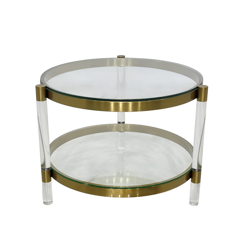 Table d'appoint Clemensia, Clear / Gold, Gold
