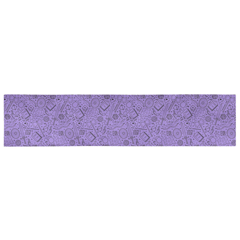 Chemin de table géométrique avicia, 72 po x 16 po, Mauve / Noir, 100 % coton