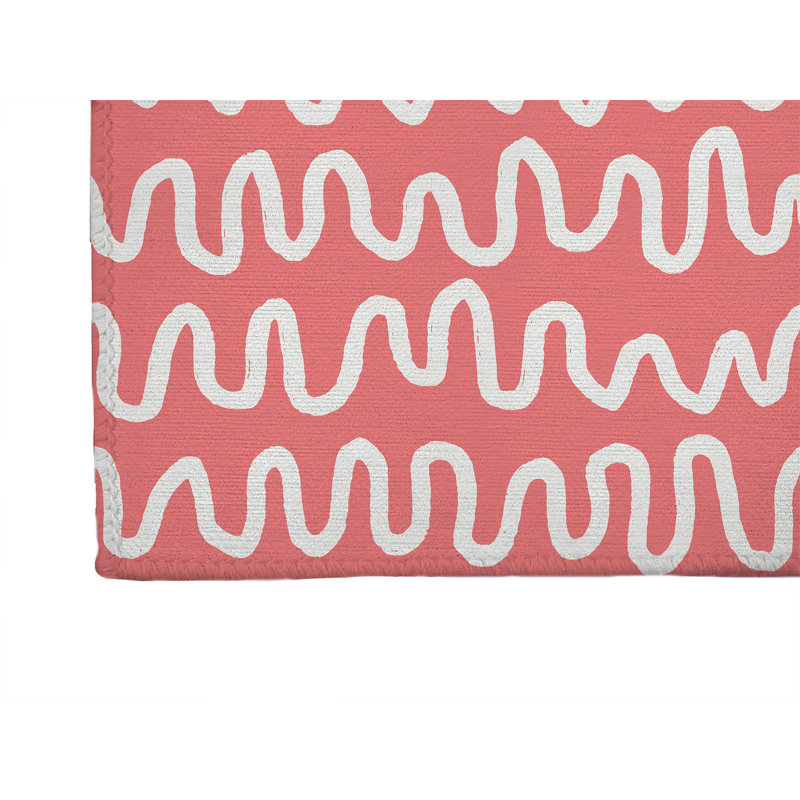 Tapis de bureau léger Wiggle, 60" W x 36" D, Vieux rose