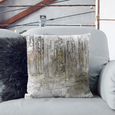 Sunlight Forest Vol.2 Sketch Square Throw Cushion