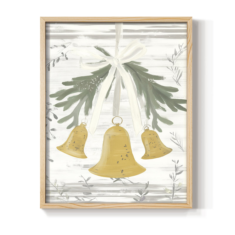 «Christmas Holiday Art» CECXV, reproduction d'art encadrée - bois massif, H 30 po x l 24 po, Naturel