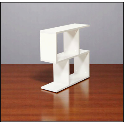 Furnishome Store Alfa Rectangle 4 Shelves End Table, Narrow And Stylish For Small Living Rooms, With Ample Storage