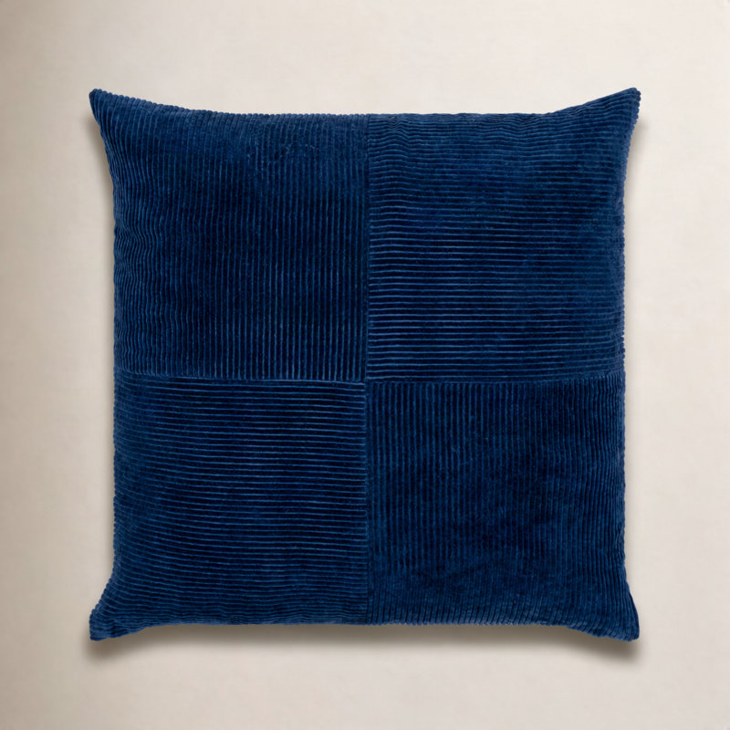 Housse de coussin Selma Quarters, 20 po x 20 po, Marine