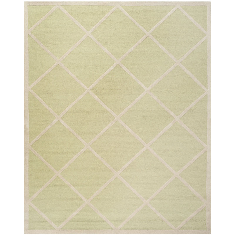 Sanyla Hand Tufted Wool Geometric Rug, Rectangle 8' x 10'
