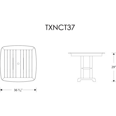 POLYWOOD Yacht Club Dining Table