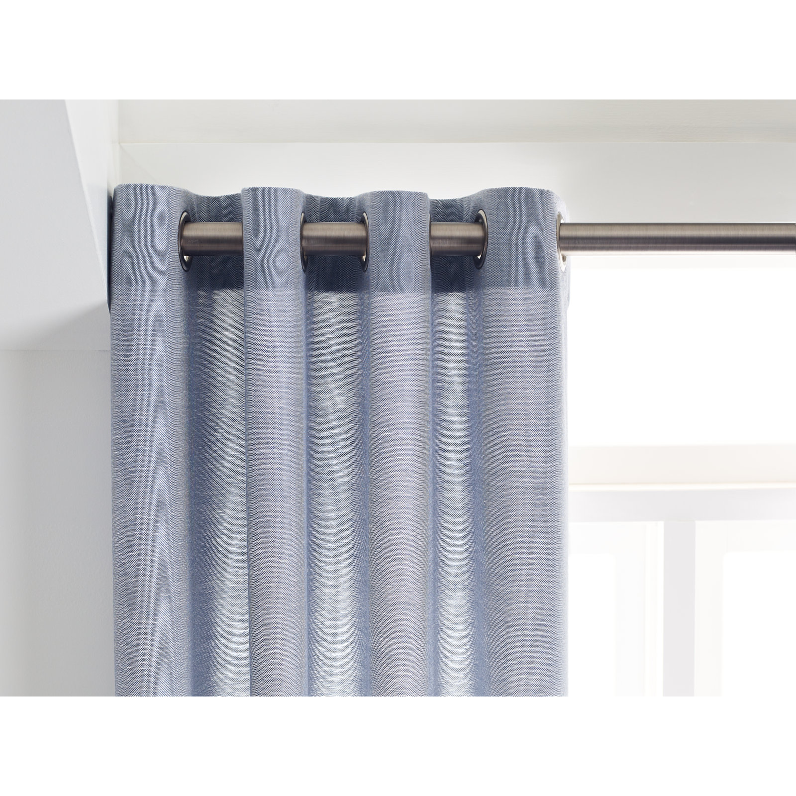 Sunbrella Madison Indoor/Outdoor Light Filtering Curtain, 50" W x 96" L, Slate