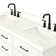 Tidworth 60'' Solid Wood Double Bathroom Vanity with 1.5'' White Quartz Top, Rectangular Sinks