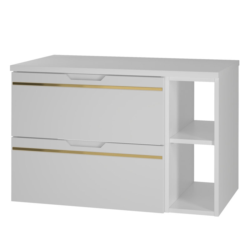 Ariadny Wall Mounted Required Bathroom Storage Furniture Set