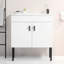Meuble-lavabo sur pied 30 po, 2 portes, meuble-lavabo autoportant en bois d'ingénierie avec lavabo