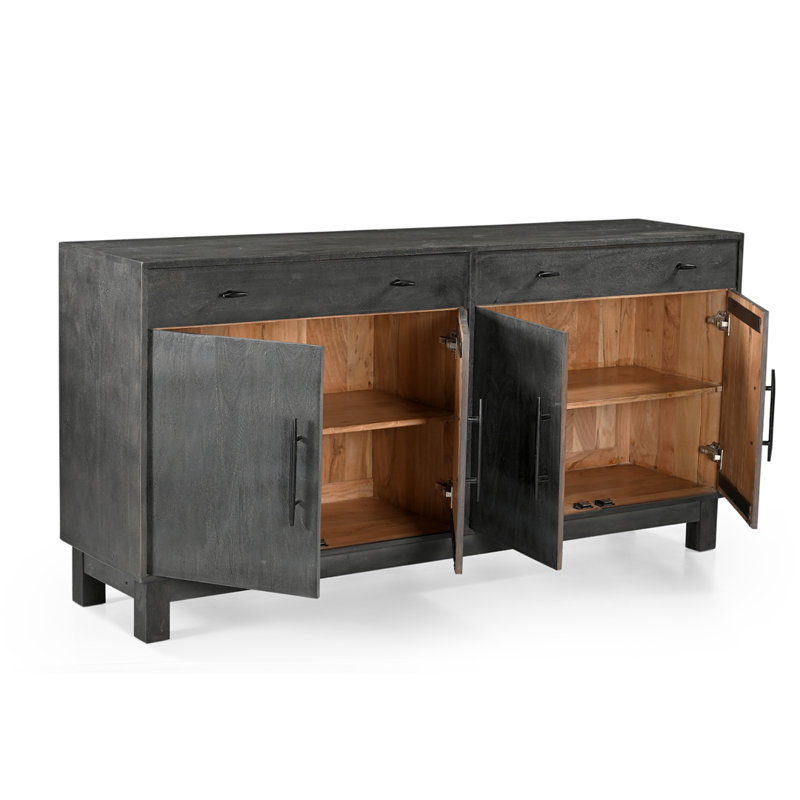 Dekisha 71'' Solid Wood Sideboard, Grey