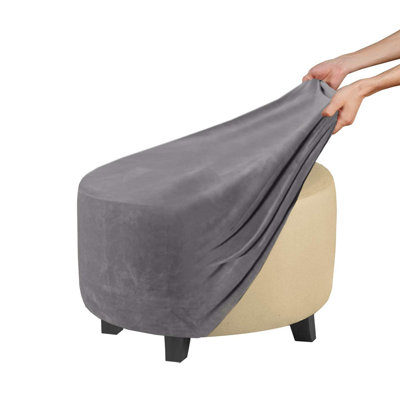 Box Cushion Ottoman Slipcover