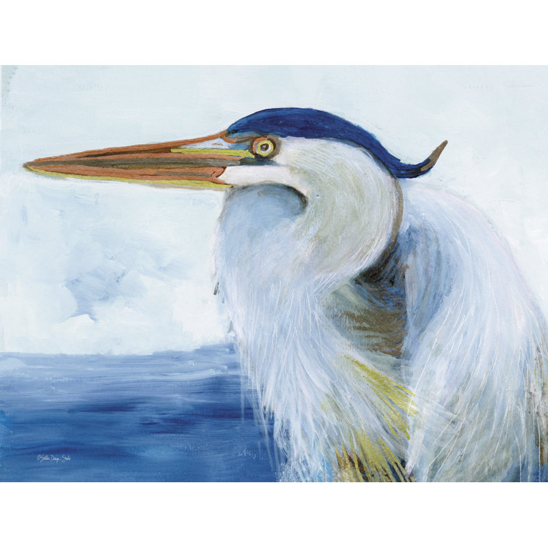 «The Great Heron Profile 2» sur toile par Stellar Design Studio, H 12 po x l 18 po