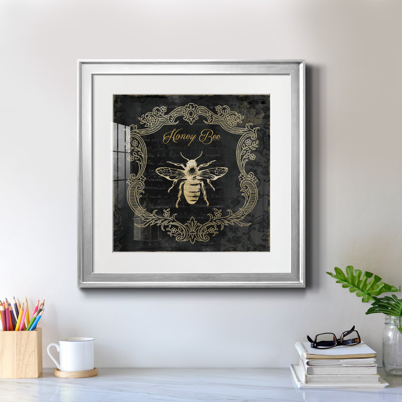 Royal Honey Bee II - Reproduction d'art graphique sur papier encadré, H 22,5 po x l 22,5 po x P 1,5 po