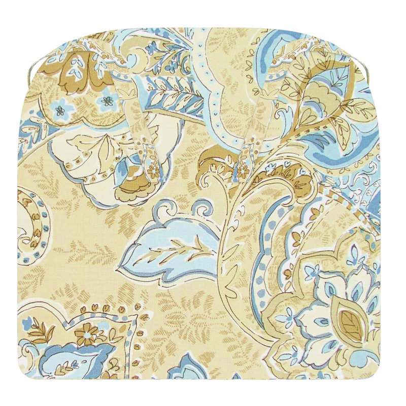 Indoor/Outdoor Dining Chair Seat Cushion, Sausalito Mineral